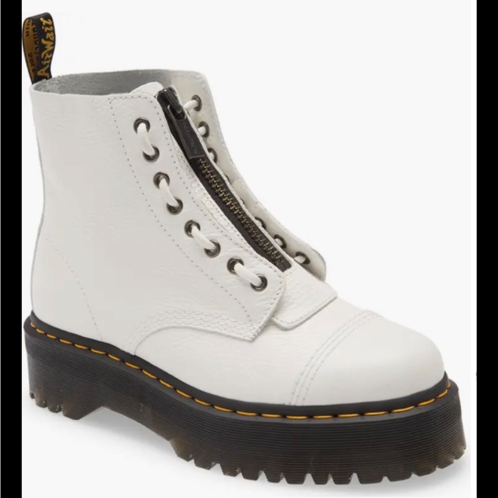 $199 NIB Dr. Martens US Women’s Sz 6 Sinclair Platform Booties In White